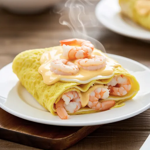 Shrimp Mayo Rolled Omelette