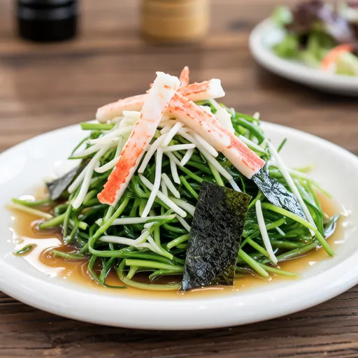 Bean Sprout and Wakame Vinegar Salad
