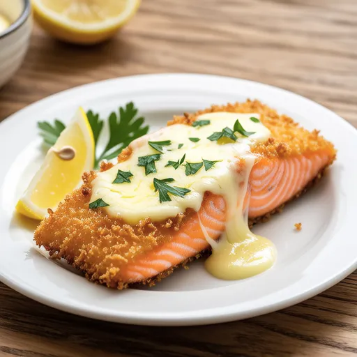 Salmon Cheese Piccata