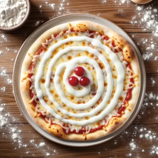 Tortilla Condensed Milk Cheese Pizza