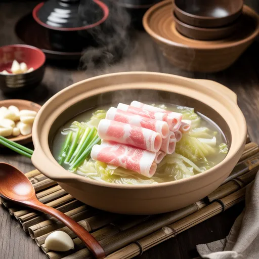 Cabbage and Pork Belly Motsunabe-style Soup