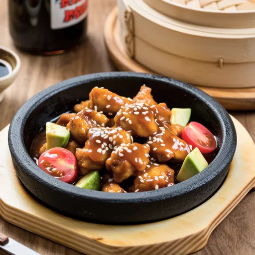 Chicken and Avocado Sesame Mayo Stir-fry