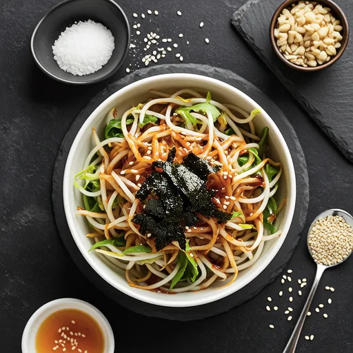Bean Sprout and Seaweed Ginger Namul