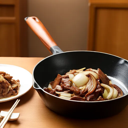 Salteado de cebolla y carne de res