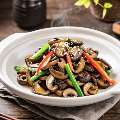 Stir-fried Shishito Peppers and Mushrooms