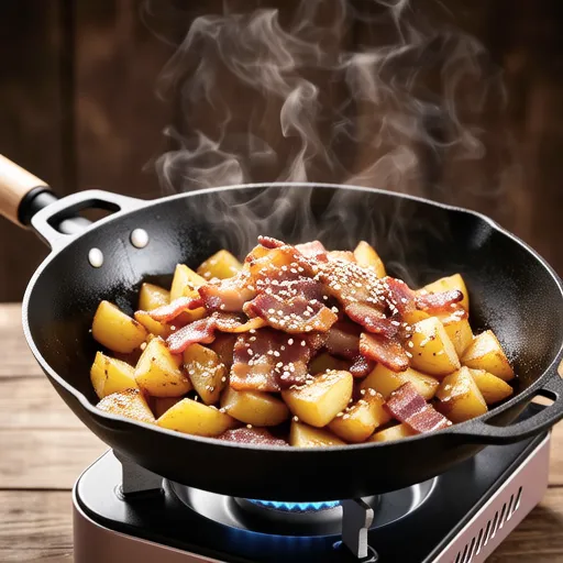 Delicious Bacon Potato Stir-fry