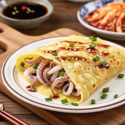 Crispy Seafood Pancake with Squid