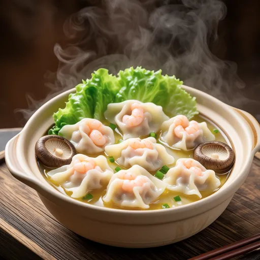 Shrimp and Lotus Root Wonton Soup