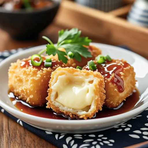Thick Fried Tofu with Shiso and Cheese