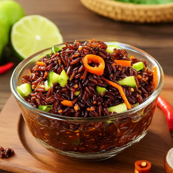 Tayland Usulü Baharatlı Kahverengi Pirinç Salatası