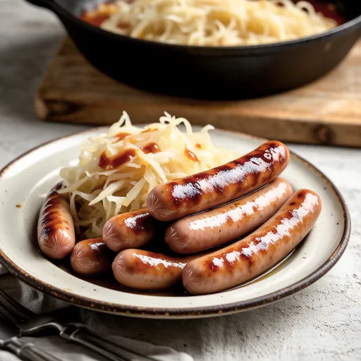 Instant Sauerkraut with Frankfurter Sausages