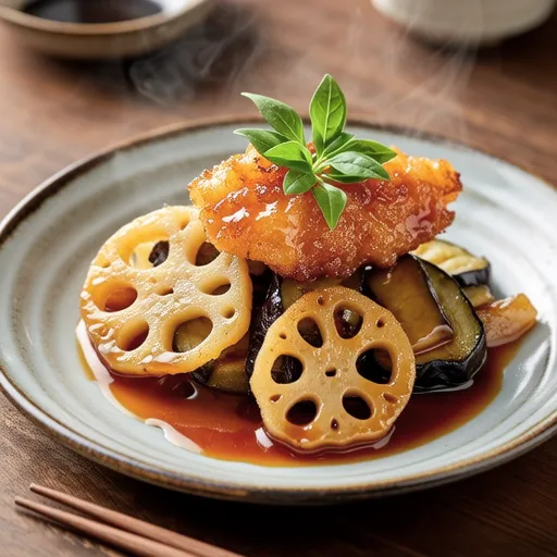 Salmon and Lotus Root Nanban Pickle