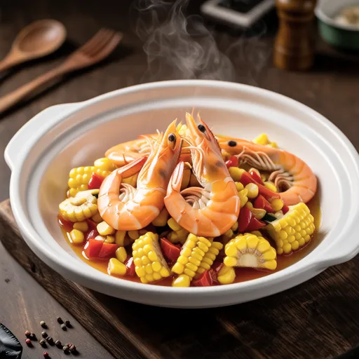 Garlic Salt Stir-fried Shrimp and Baby Corn