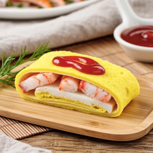Crab Stick Egg Roll