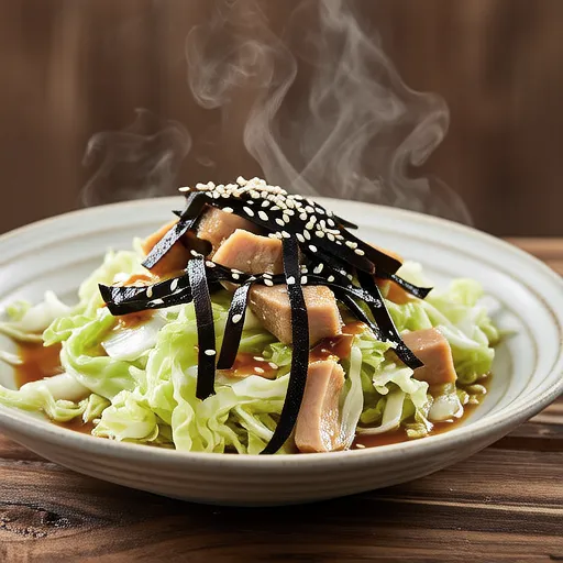 Stir-fried Cabbage and Tuna with Salted Kombu