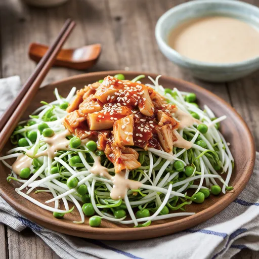 Bean Sprout and Tuna Kimchi Mayo Salad
