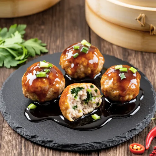Chicken Tsukune with Shiso