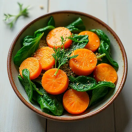 Simple Spinach and Carrot Simmer