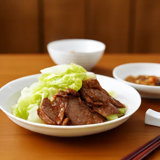 Stir-fried Glass Noodles with Cabbage and Beef