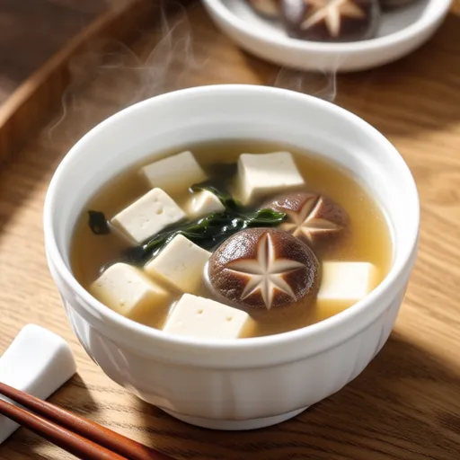Clear Soup with Shiitake and Tofu