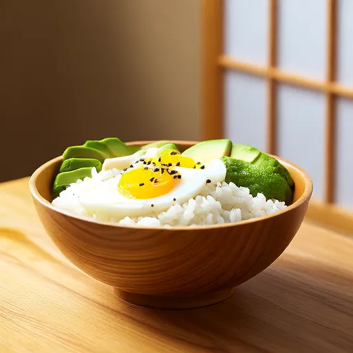 계란과 밥 그릇