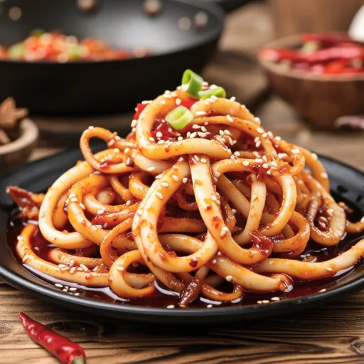 Soft and Tender Seasoned Squid Strips