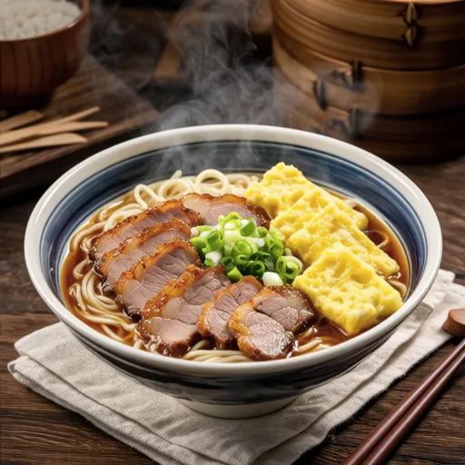 Pork and Fried Tofu Egg Soba