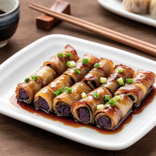 Refreshing Eggplant Wrapped in Pork