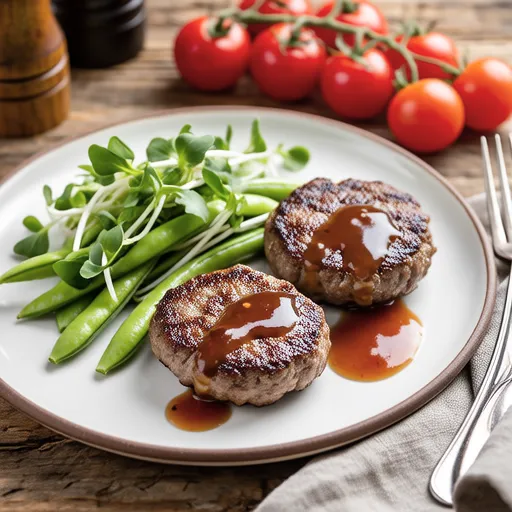 Bean Sprout Ketchup Hamburg Steak