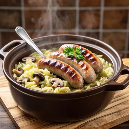 Sausage and Cabbage Mustard Stew