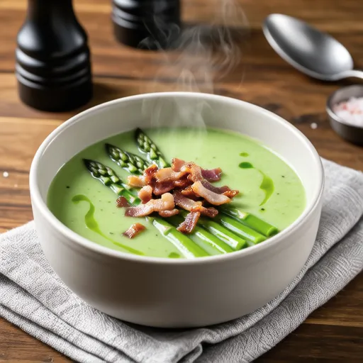 Asparagus Carbonara-style Soup