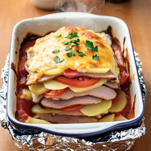 Potato and Tomato Cheese Bake