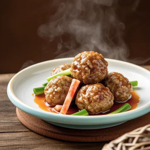 Bean Sprout Meatballs with Leek Salt Sauce