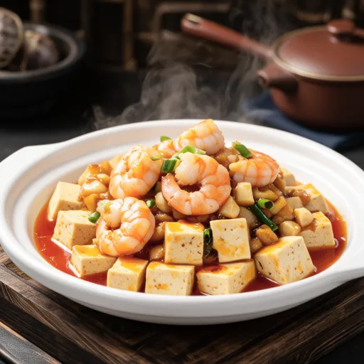 Tofu and Shrimp Stir-fry with Chili Sauce