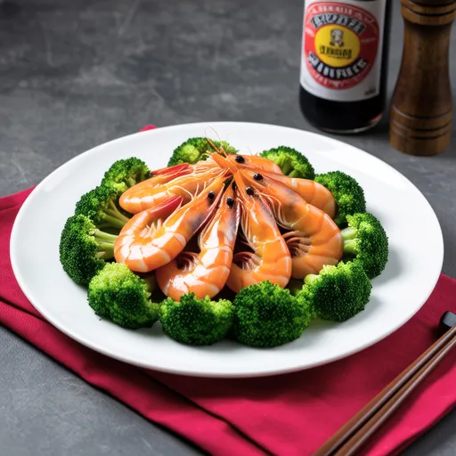 Broccoli Stir-fry with Cocktail Shrimp
