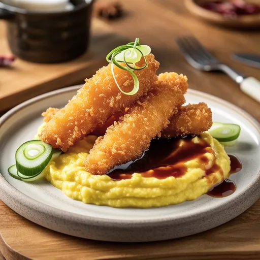 Deep-fried Salmon with Ume Tororo Sauce