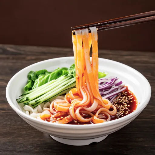 Silken Konjac Bibim Noodles with Salad Vegetables