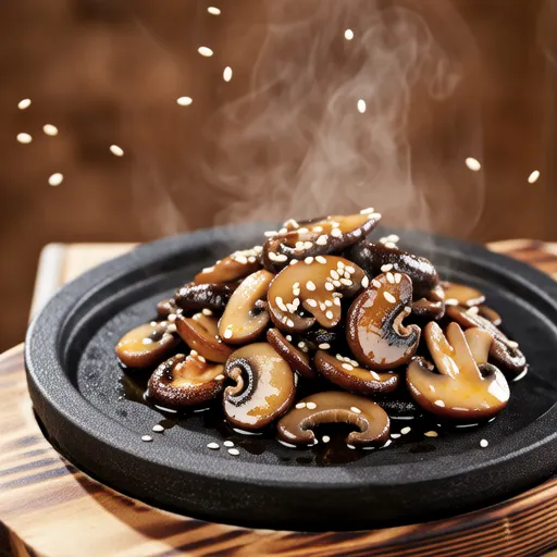 Whole Garlic and Shiitake Mushroom Stir-fry