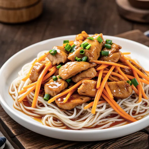 Chicken and Bean Sprout Stir-fried Vermicelli