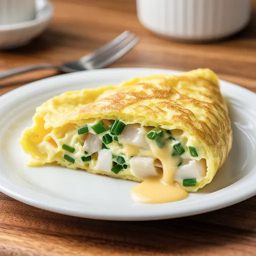 Shirasu and Green Onion Omelette