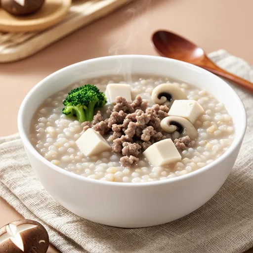 Beef and Soft Tofu Porridge for Baby