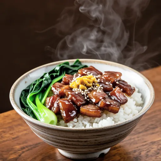Pork Belly and Komatsuna Natto Rice Bowl