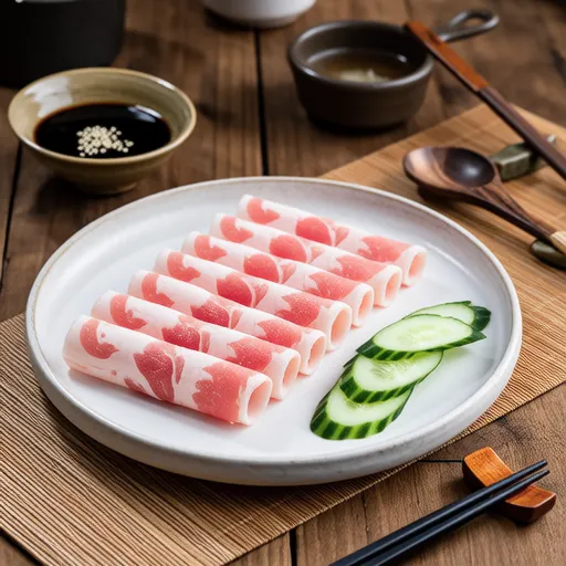Pork Shabu and Cucumber with Ume Ponzu Sauce