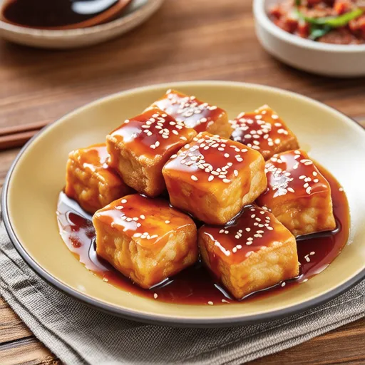 Sweet and Savory Korean Tofu Nuggets