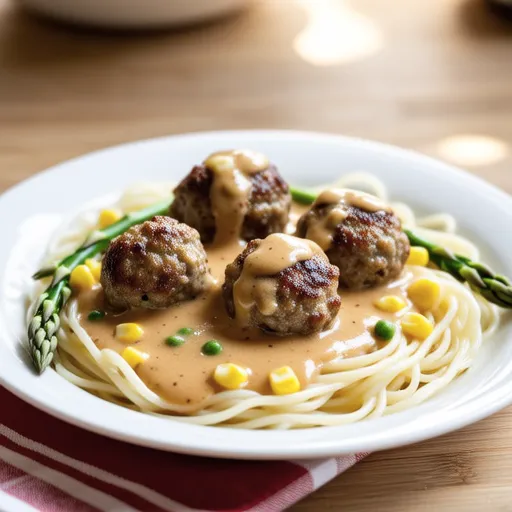 Mini Meatballs with Corn Cream Sauce