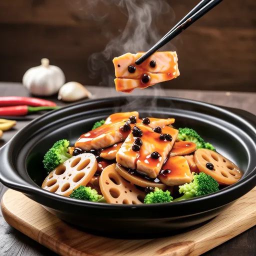 Salmon Stir-fry with Black Vinegar