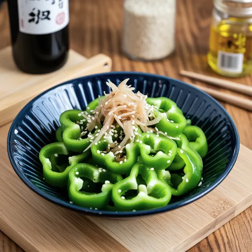 Infinite Green Peppers with Salted Kombu