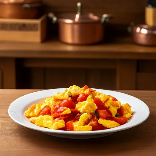Mexican-style Scrambled Eggs with Tomatoes
