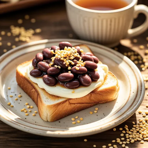 Anko and Cream Cheese Toast