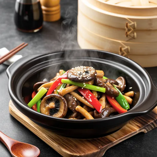 Stir-fried Shiitake Mushroom and Bell Pepper